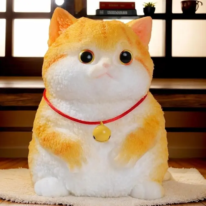 Big taba Squishy Cat, Handmade Squishy Cat Stress Relief Toy for Adult/Kids, Cute & Soft Kitty-cat Design, Perfect Squeeze Toys Gift for Relaxation and Funn