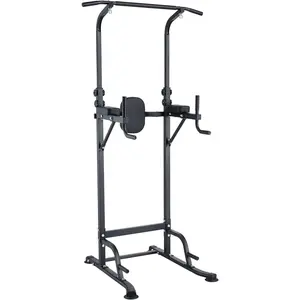 Power Tower Dip Station, Adjustable Pull Up Bar Stand with 400LB Capacity, Multi-Function Strength Training Equipment for Home Gym, Pull-Ups, Dips, Knee Raises