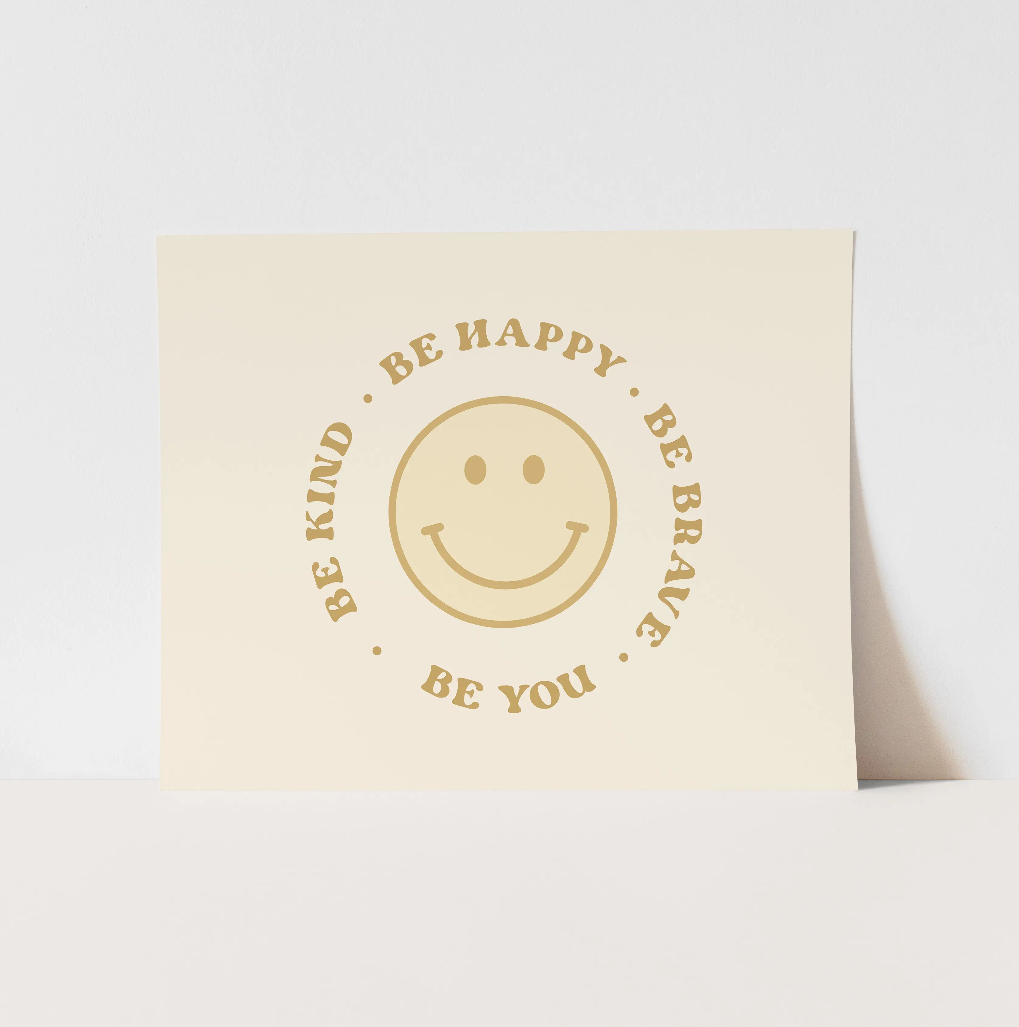 {Neutral} Be Happy Art Print