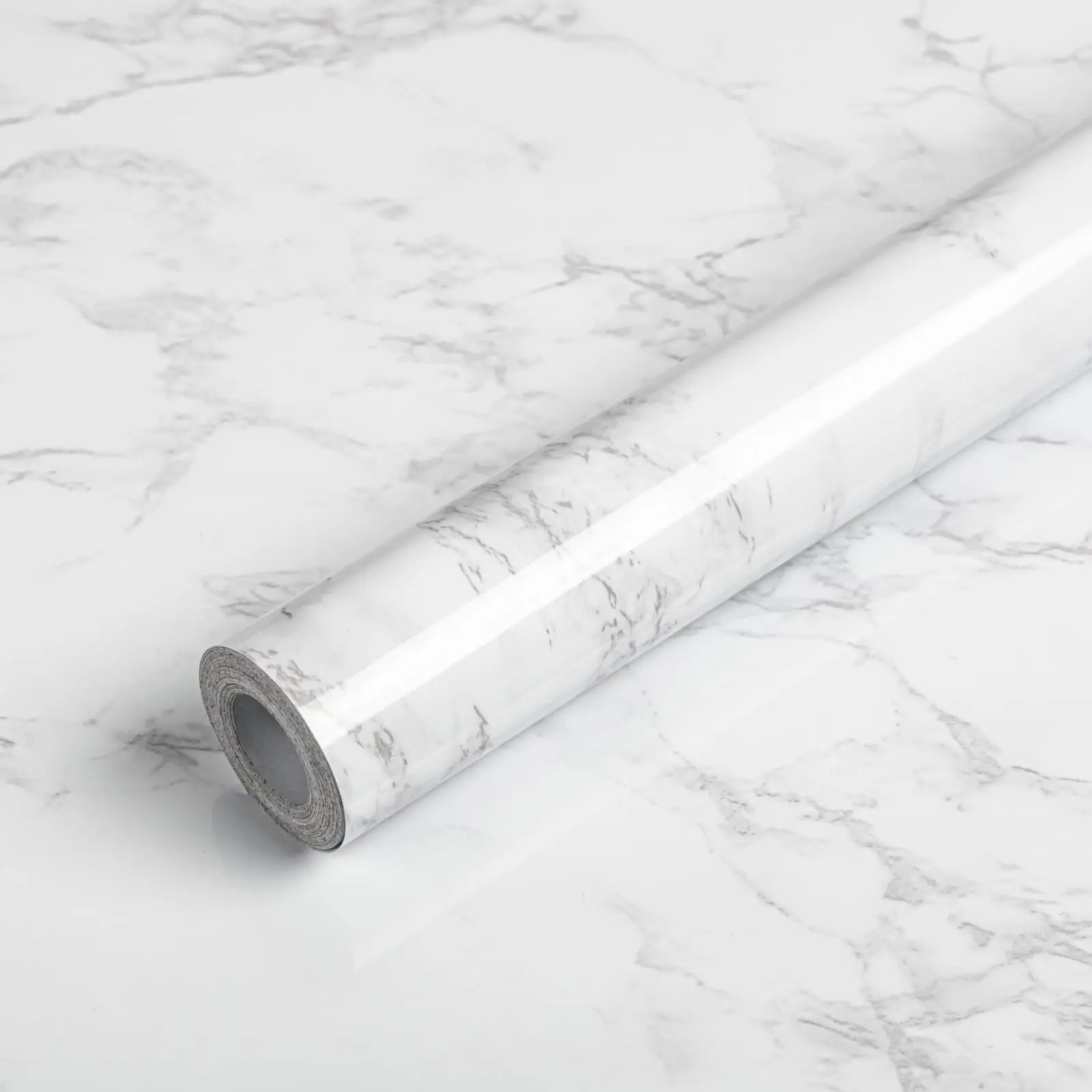 Dark Marble Self-Adhesive Contact Paper - Waterproof, Moisture-Proof, Flexible Vinyl Decorative Sticker for Countertops, Indoor Surface Cover, Kitchen/Bathroom Desks, DIY Home Renovations with No Residue Left Behind