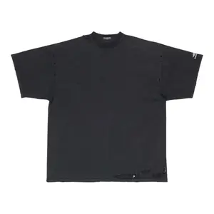 Balenciaga 3B Sports Icon Repaired Oversized Short Tee Shirt Black