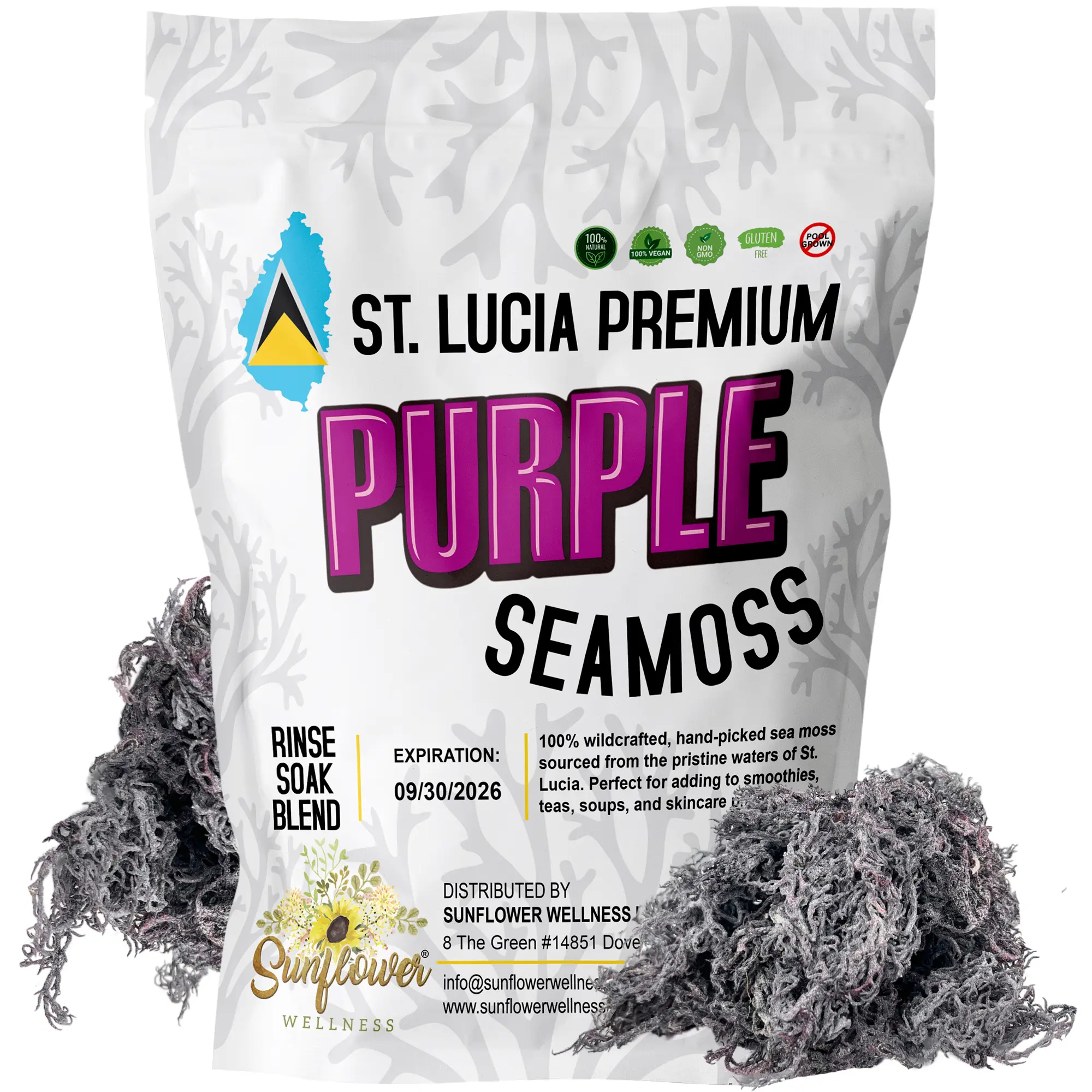 Purple Sea Moss | Raw Irish Moss St. Lucia Wildcrafted