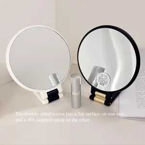 40x Magnification Handheld Mirror, 360° Rotatable Handle Mirror, Foldable Travel Mirror, Makeup Mirror, Cosmetic Mirror, Travel Mirror, Hand Mirrors