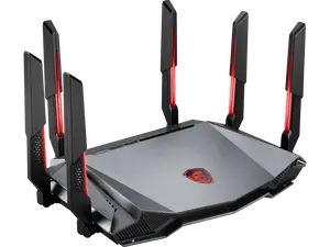 MSI RadiX AXE6600 WiFi 6E Tri-Band Gaming Router  support 2.5GHz/5GHz/6GHz, AI QoS support