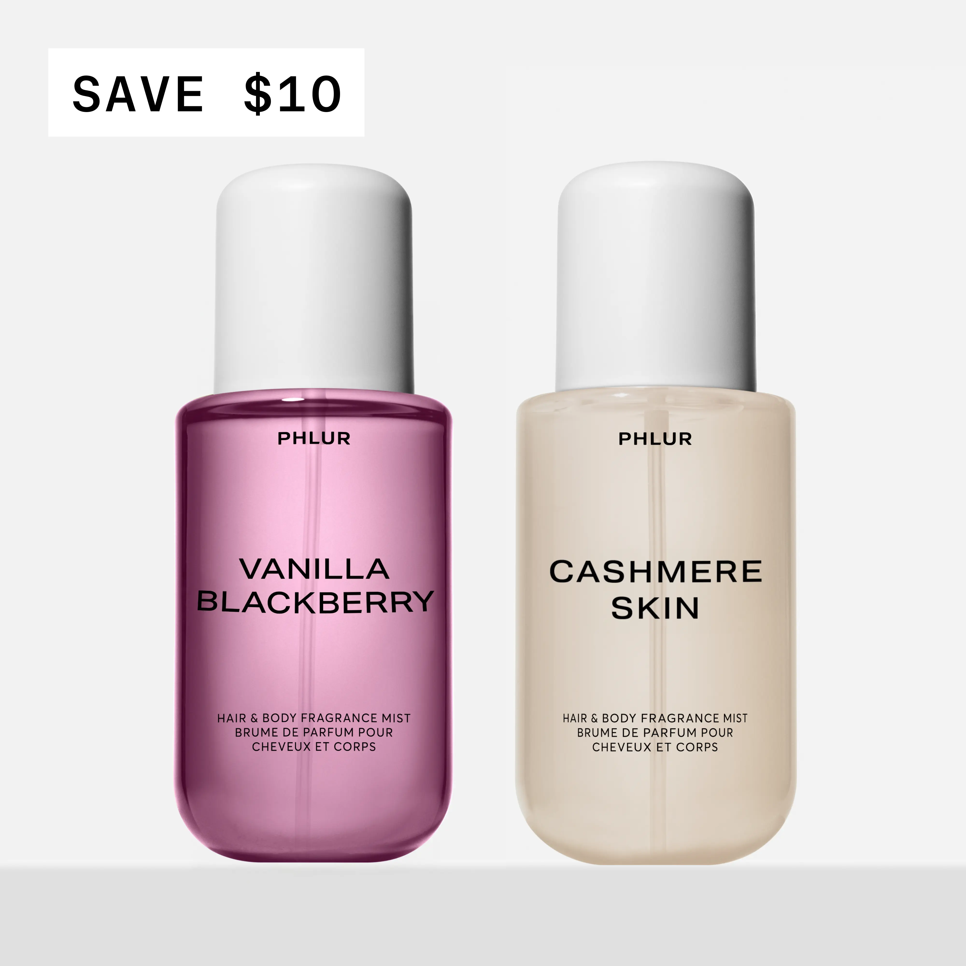 PHLUR Velvet Berry Duo - Vanilla Blackberry + Cashmere Skin Full Size Body Mist Set (2 x 8 fl oz)