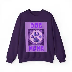 Lavender Graphic Dog Mama Sweatshirt Size S-5X, Dog Mom Sweatshirt