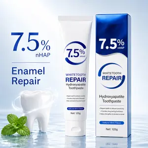 7.5% nHAP Hydroxyapatite Toothpaste, Fluoride-Free Mint Toothpaste for Sensitive Teeth, Enamel Care & Fresh Breath, 120g