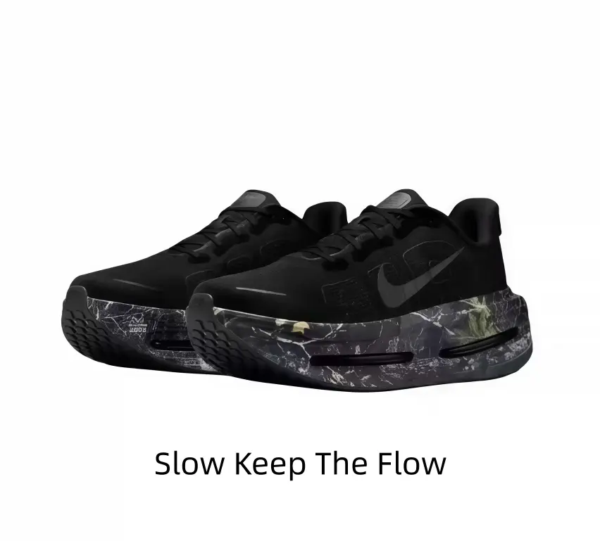Retro-Inspired Performance Shoe with Signature Black & Camo Color Blocking – Perfect for Fitness Enthusiasts & Weekend Outings