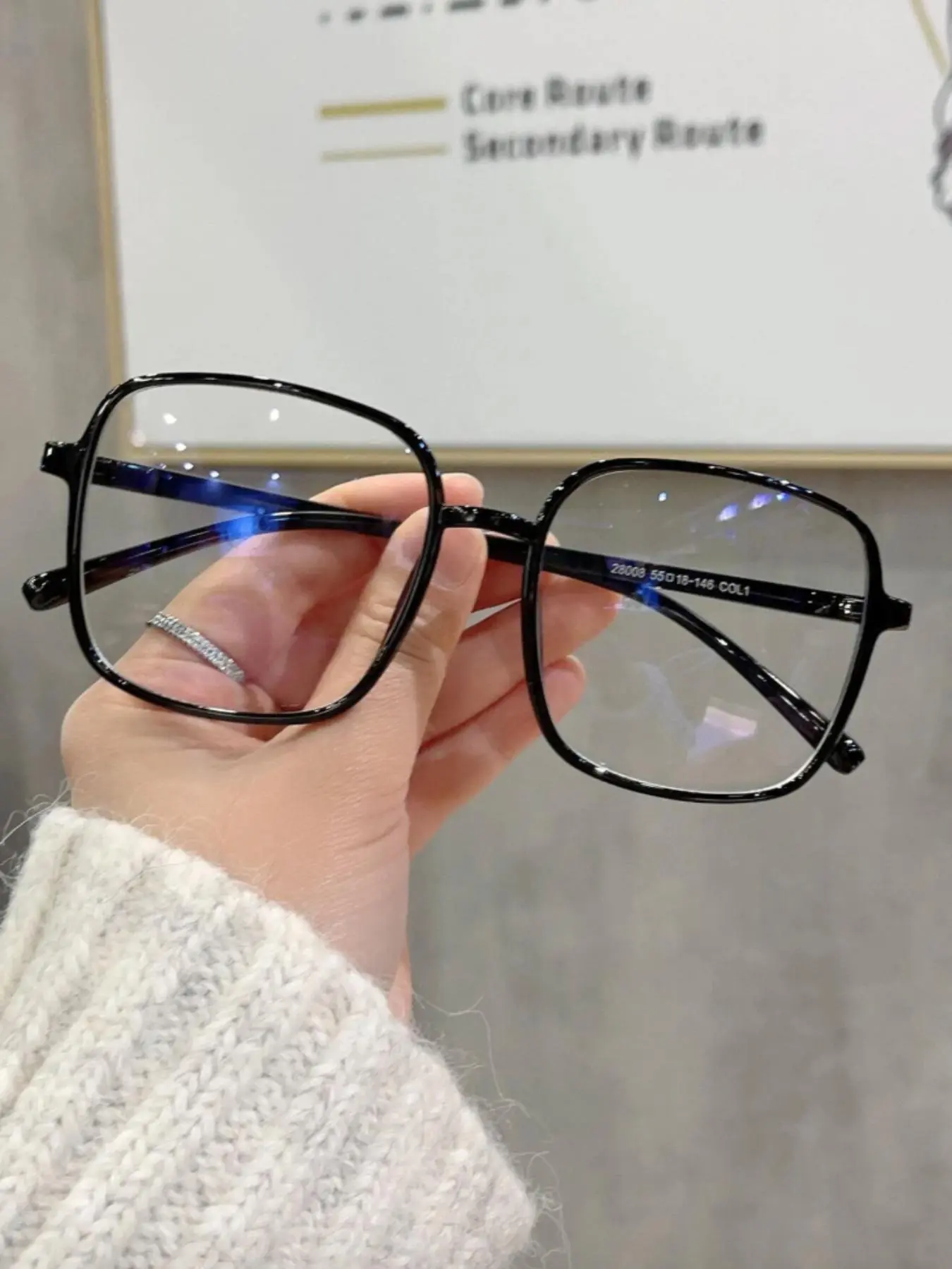 Simple Frame Eyeglasses, Basic Frame Design Eyeglasses for Women & Men, Fashion Eyeglasses for Work, Daily Clothing Decor, Square Frame Eyewear, Trendy Casual Eyeglasses, Trendy Square Frames, Casual Stylish Glasses, Fashionable Frames Glasses
