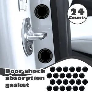 24 Counts Car Door Shock Absorbing Gasket,Water-Resistant Adhesive, Strong and Durable, Protects Car Paint