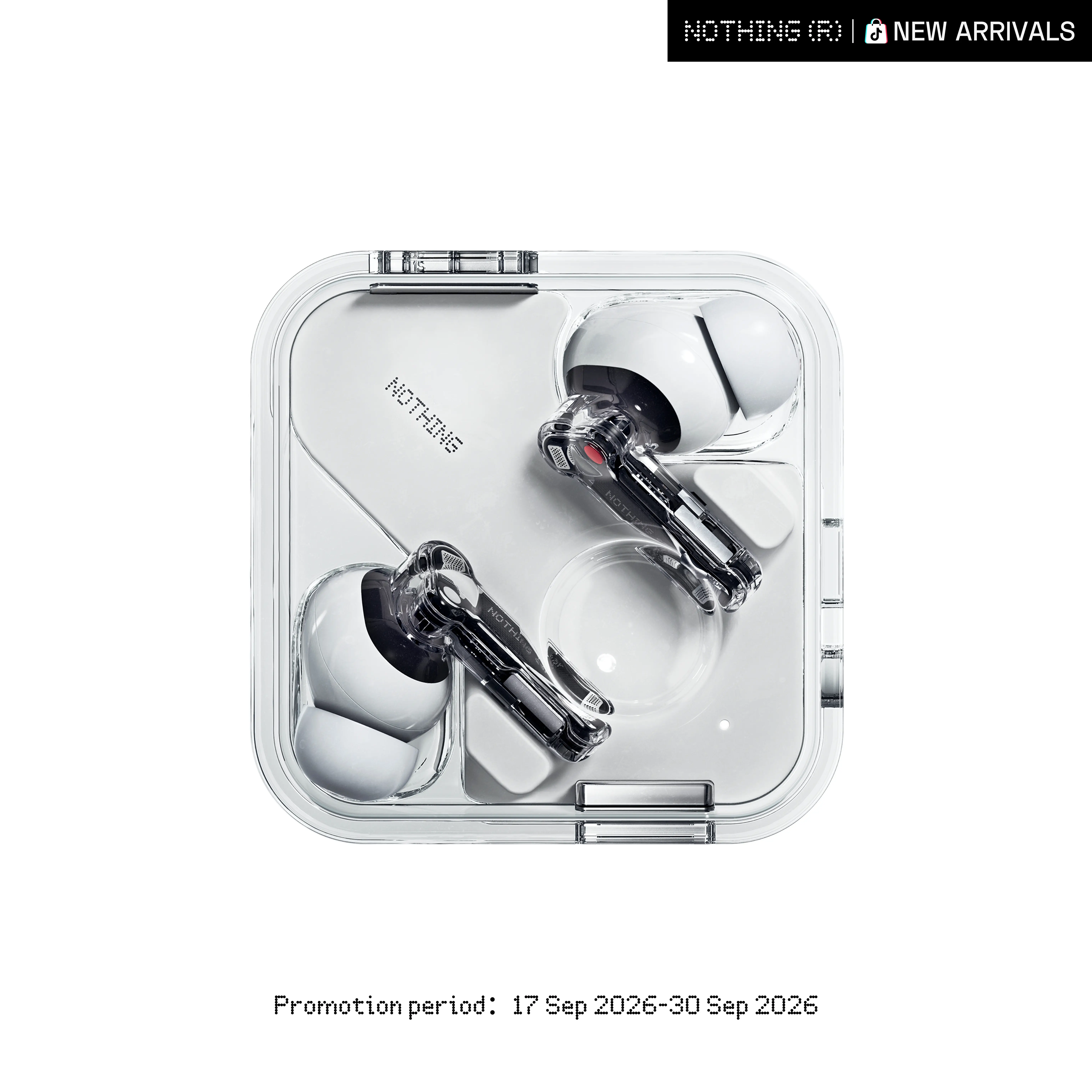 Nothing Ear Wireless Electronic Earbuds, ChatGPT Integration, Active ANC, Hi-Res Audio with LDAC & LHDC, 11mm Dynamic Bass Boost, 40.5H Playtime, 6 Mics for Calls, Chargeable, Wireless Charging, Dual Device Sync, IP54 Buds, White