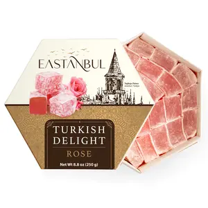 Eastanbul Turkish Delight Rose,Turkish Delight Candy,Rose Candy,Lokum,8.8oz