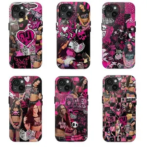 Aj Lee WWE Phone Case, Cm Punk Phone Case, For iPhone 17Air Promax 16 15Promax 14 13 12 11 Plus Pro Max and for Samsung S25 24 23 22|Trendy Tough Case|Durable and Shockproof|Perfect Gift for Fans Men Women Rubber Screen Protector