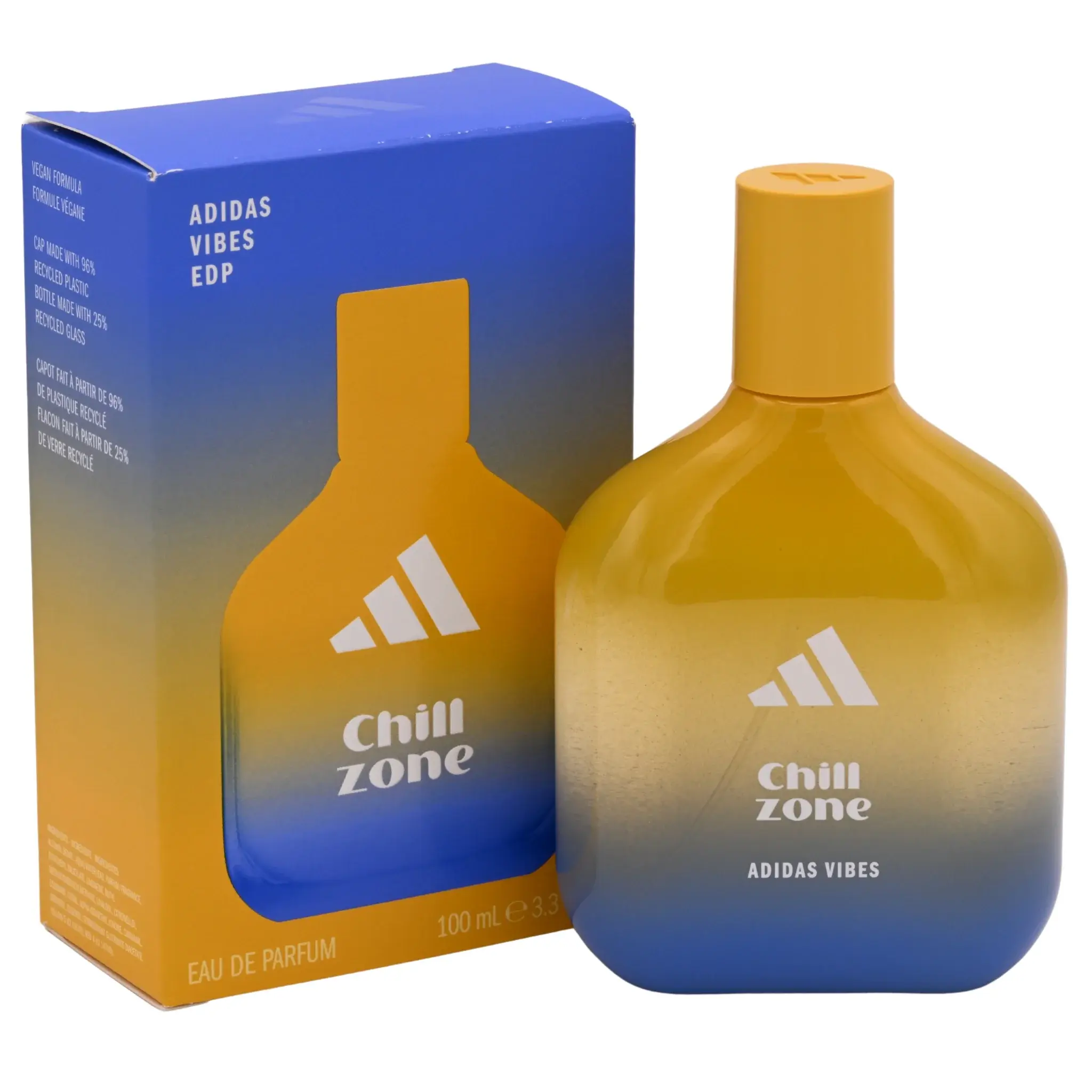 Adidas Vibes Chill Zone Fresh Unisex Eau de Parfum (EDP) Spray - Unisex Wear, 3.3 oz/100 ml, New Retail Box, 100Ml