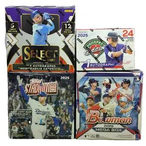 MLB PYT 4 Box Mixer Break #144 - 2025 Panini Select Baseball Hobby Preferred Box, 2026 Bowman Mega Box, 2025 Topps Stadium Club Mega Box and 2025 Panini Prospect Edition Blaster Box