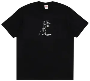 Supreme Gonz Tee (SS25) Black Men's 100% Authentic Comfortable Everyday Wear Tshirt Gym Casual Soft Cotton Short Sleeve