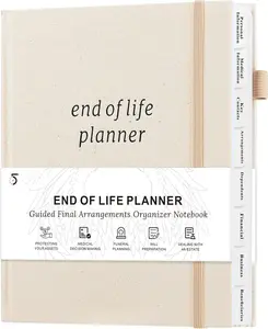 End of Life Plnner, Guided Estte Plnning Orgnizer with Tbs, Lst Wish, Will Preprtion, Funerl Plnning, Finl rrngements Notebook for Beneficiry, in Cse of Deth Orgnizer 7."X9-Beige