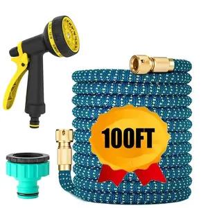 Expandable Magic Hose High Pressure Car Wash Water Gun, Home Garden Irrigation Pipe, Gardening Supplies, 25ft-50ft-75ft-100ft, Adjustable Watering System