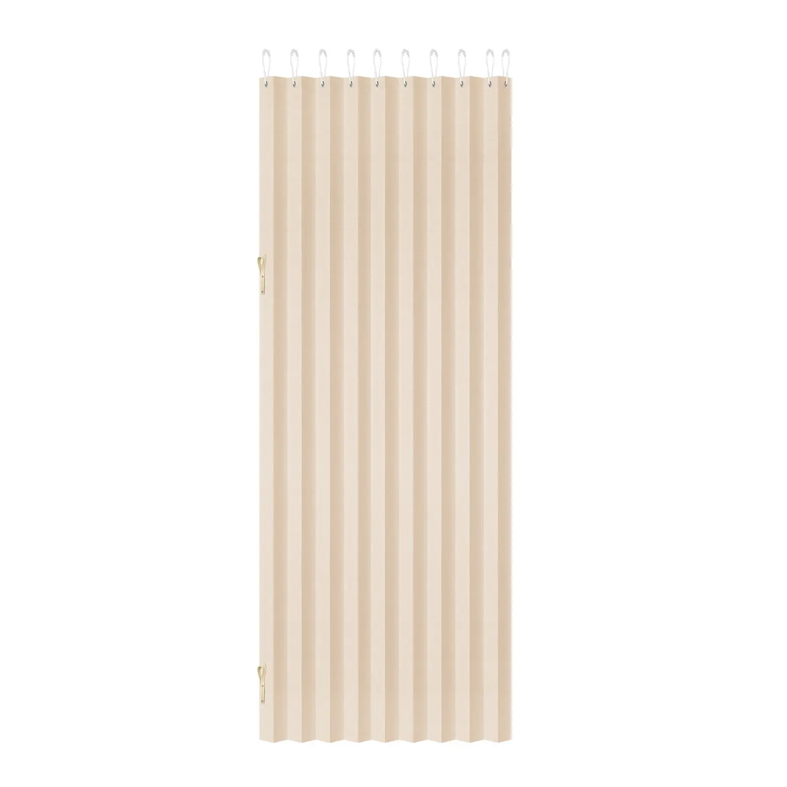VEVOR Accordion Door, 47x 78 inch, Blackout Fabric Folding Magnetic Door Curtain, with Hanging Hooks, Interior Room Divider for Doorways, Closets, Bedrooms, Bathrooms, Living Rooms, Beige, 1 Panel