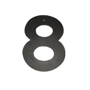 212 MAIN Handcast Aluminum 3" Helvetica Modern Font Individual House Number 8 - Baked Enamel Black Finish, Home ID Plaque, Home Decor & Supply Sign