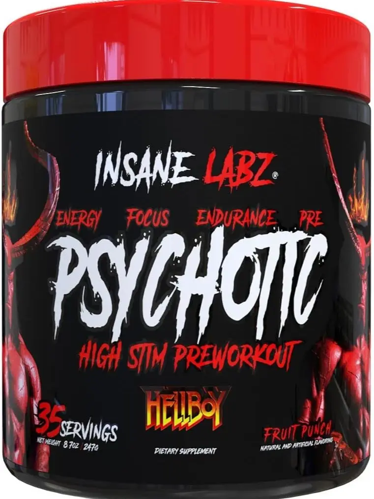 Insane Labz Psychotic Hellboy Pre Workout Powder 35 servings