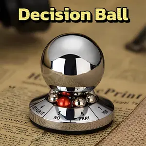 Decision Maker Ball - Metal Finger Spinner Decompression Ball - Multifunctional Prophecy Fate Decision Ball for Home Office Finger Spinner Anti Stress Desktop Decoration