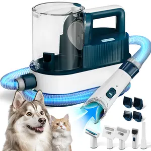 5 IN 1 Pet Grooming Vacuum, 2.5L Dog Grooming Vacuum with 9 Attachment & Dog Clippers Tools for Dogs Cats