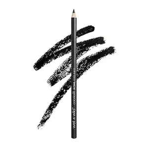 wet n wild Color Icon Kohl Eyeliner Pencil, Rich Hyper-Pigmented Color, Smooth Creamy Application, Long-Wearing Matte Finish Versatility, Cruelty-Free - Baby's Got Black(Packaged) Blend Brush