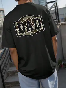 Men's Comfortable Color Camo Dad Shirt, Vintage Volleyball Dad Tee, Father's Day Gift, Duck Camouflage Design, Casual Loose Fit