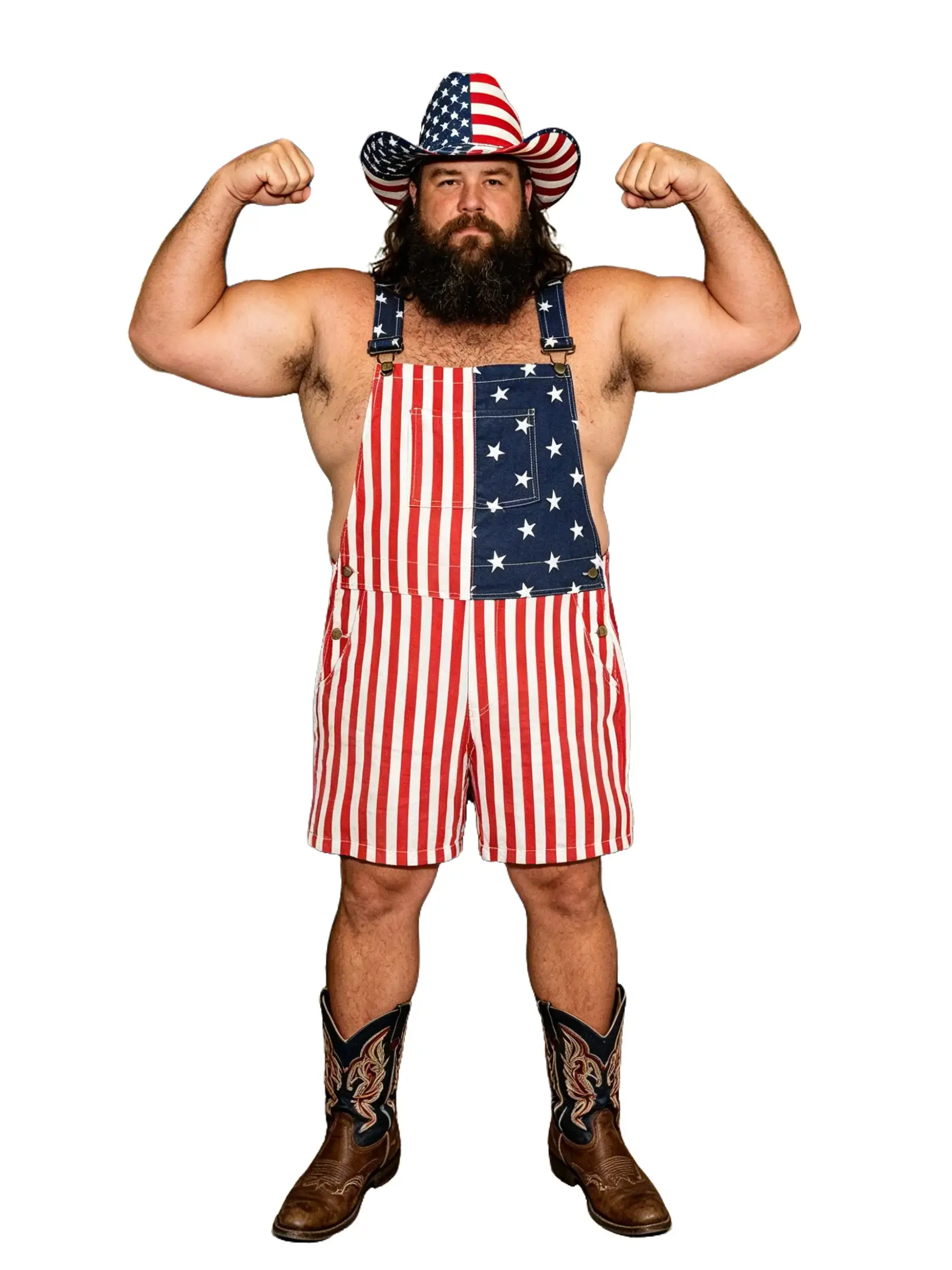 Unisex Plus Size 4th of July American Flag Overalls for Men and Women USA 250th Anniversary Shorts Stretchy Denim Romper Memorial Day Coveralls Patriotic Gifts Summer Wins Wear Independence Day Jumpsuits Fashion Father's Day BBQ Outdoor Menswear