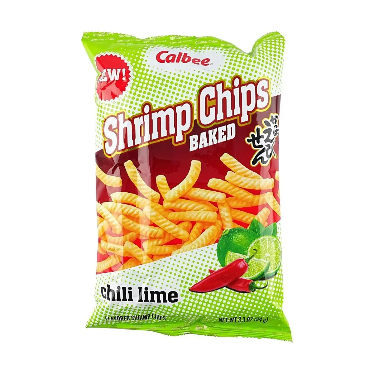 Calbee Japanese Shrimp Chips - Lime Chili Flavor, 94g - Crispy Snack for Parties & Snacking Calbee Japanese Shrimp Chips - Lime Chili Flavor, 94g - Crispy Snack for Parties & Snacking