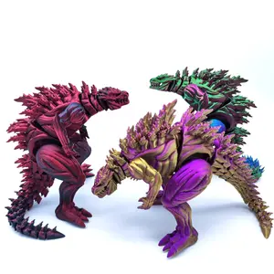 Creative Model Display Piece, 3D Printed Muscle Godzilla Toy Monster, Jointed Activity Figure, Gift Decoration, 22cm Collectible, Figurine