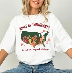 Built By Immigrants Shirt, You Cant Deport History Shirt, Abolish ICE Shirt, Anti ICE Tee, Chinga La Migra Tee