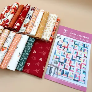 Lucky Log Cabin Quilt Kit featuring the Summer Homestead Collection