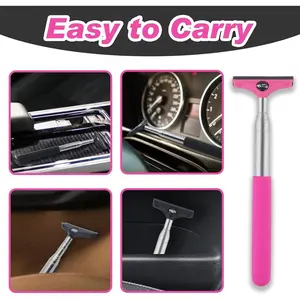 2 Car Mirror Squeegee - Retractable Rearview Mirror Wiper for All Vehicles - Car Mirror Squeegee -