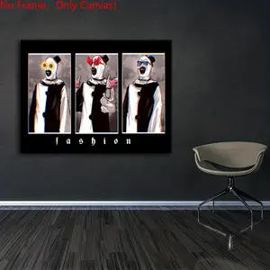 1 piece/set frameless canvas painting print poster, Classic Movie scenes Poster art，Terrifier  Fashionista， a perfect gift for Movie loves, ideal gift for bedroom, living room, dorm hallway, kitchen, mural, home wall art, wall decoration, room decor