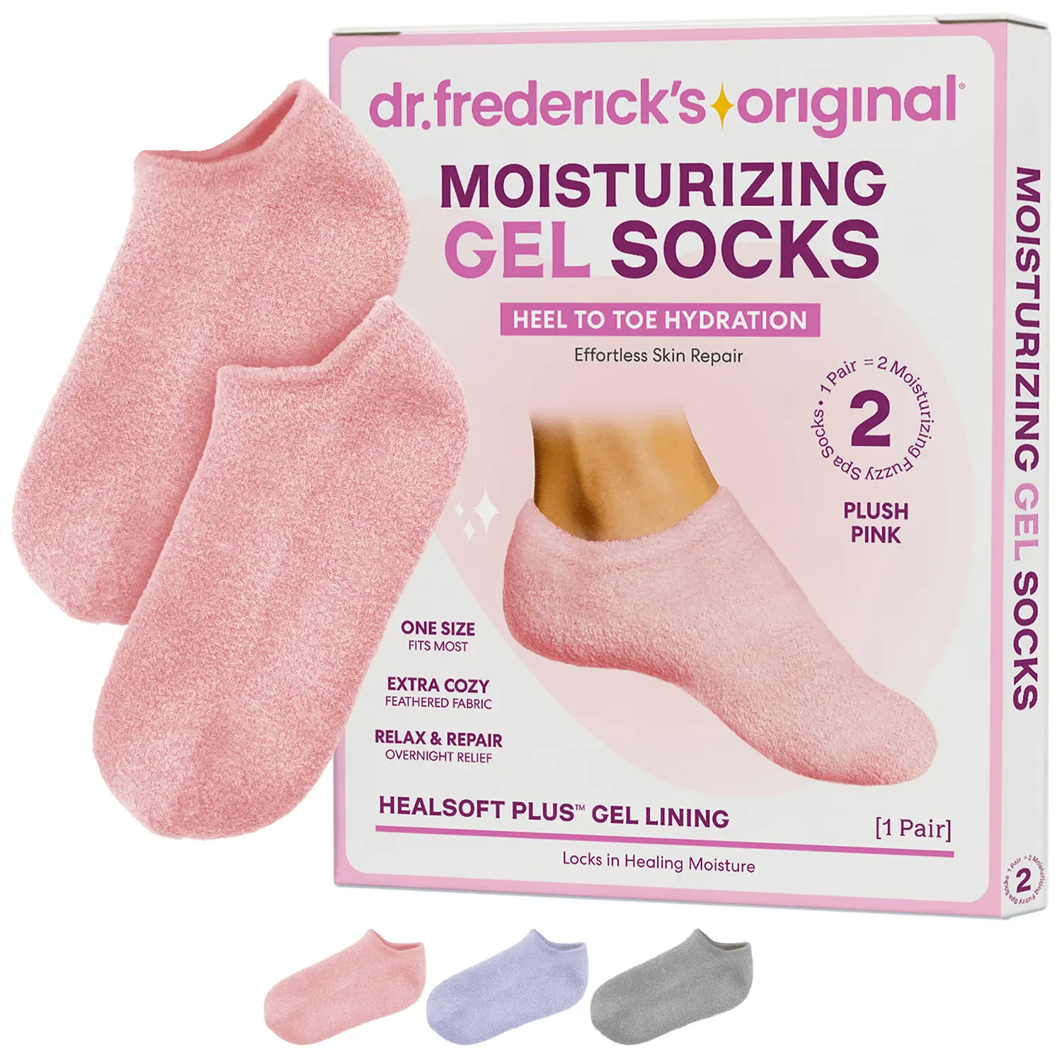 Fuzzy Gel Lined Socks for Women, Reusable Nylon Spandex for Moisturizing Dry Cracked Heels, Fits Most Sizes, Original, Full Wrap, Hydrating Gel, 85% Nylon, Soft Stretch, Coconut Oil, Jojoba Oil