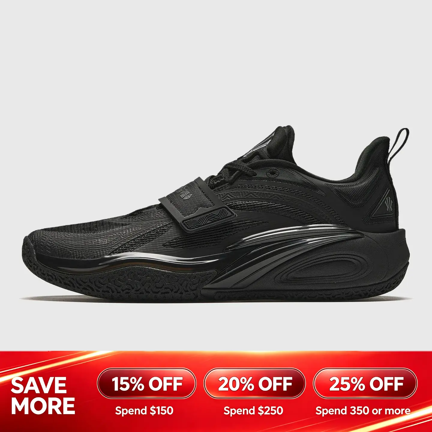 ANTA UNISEX KAI 1 Basketball Shoes Yin Yang Professional Speed Performance Black White Sports Shoes