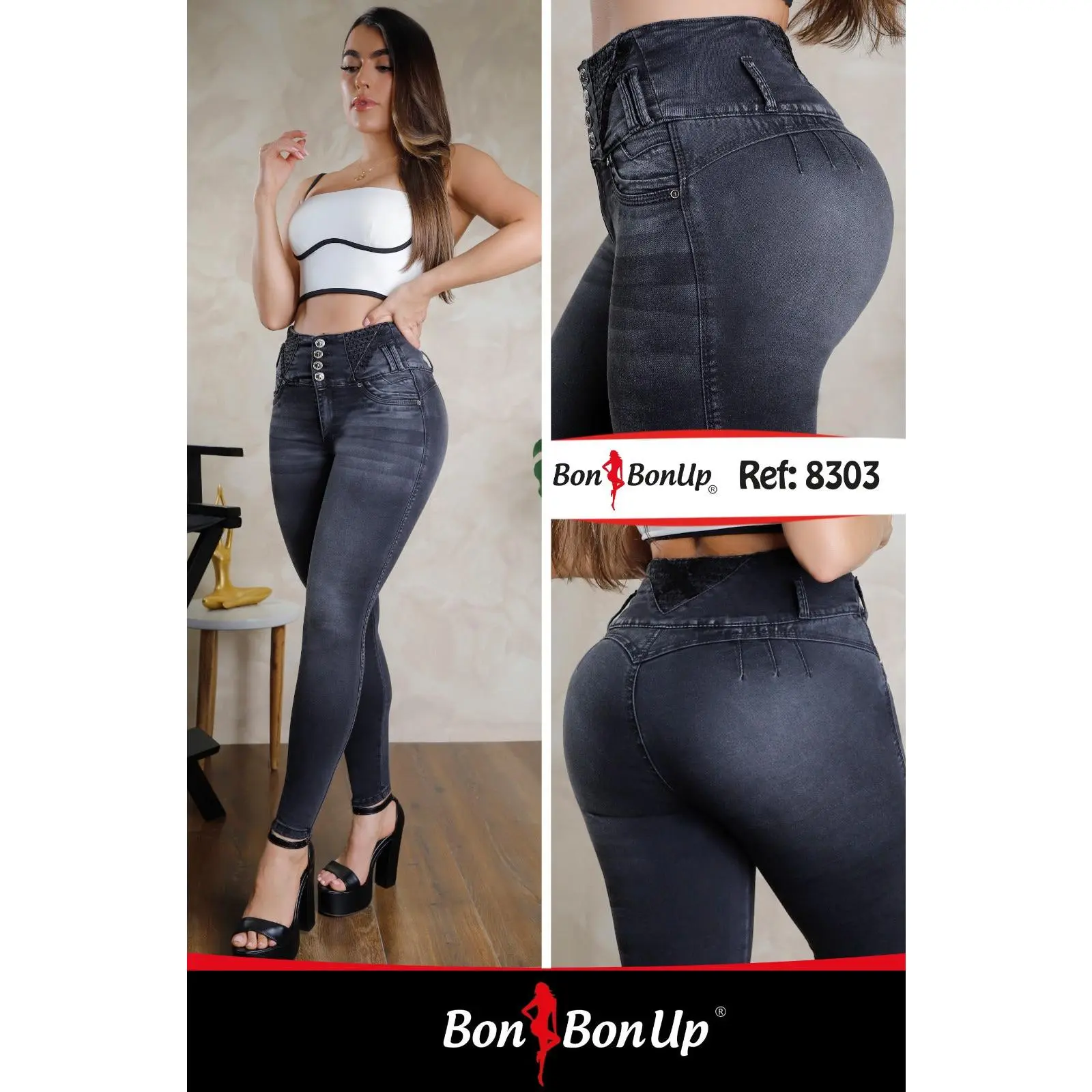 8303 BUTT-LIFT JEANS BY BON BON UP