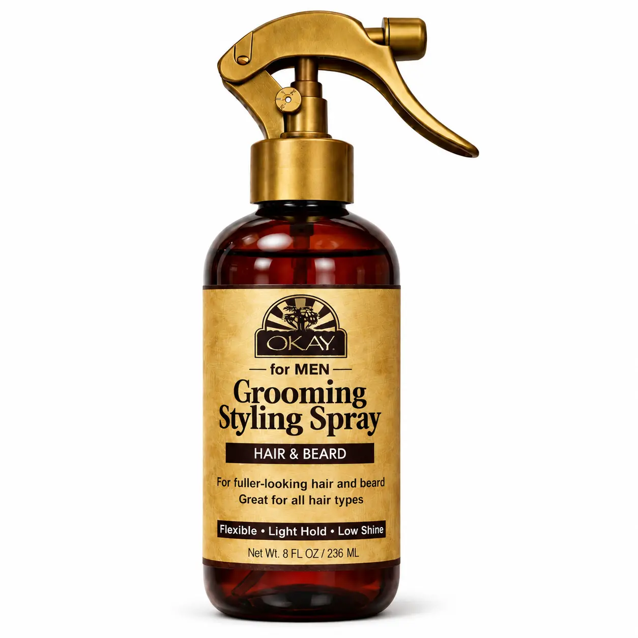 OKAY Men's Hair & Beard Grooming Styling Spray - 8 oz / 236 ml