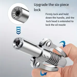 Lock clamp type dual handle butter gun oil nozzle