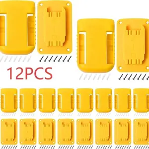 12-Piece 20v/12V Drill Bit Tool Holder, Compatible with Milwaukee M18 Tools, Model, Tool Rack Battery Hang, Plastic Material