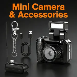Retro Keychain Mini Digital Camera, Y4000 1080P HD Kids' Camera, 6 Shooting Modes with Long Battery Life, Outdoor Video Recording with 1.44-inch HD Display, Supports Memory Cards