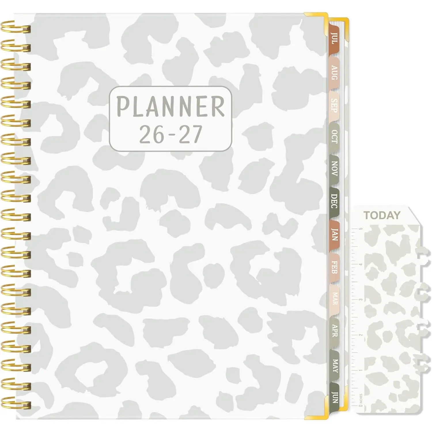 2026-2027 Academic Planner, Weekly & Monthly Appointment Book from Jul. 2026 - Jun. 2027, Work & Life Daily Hourly Planner with Time Slots,Agenda Organizer for School Office, Leopard Print, 8.4"x 6.1"
