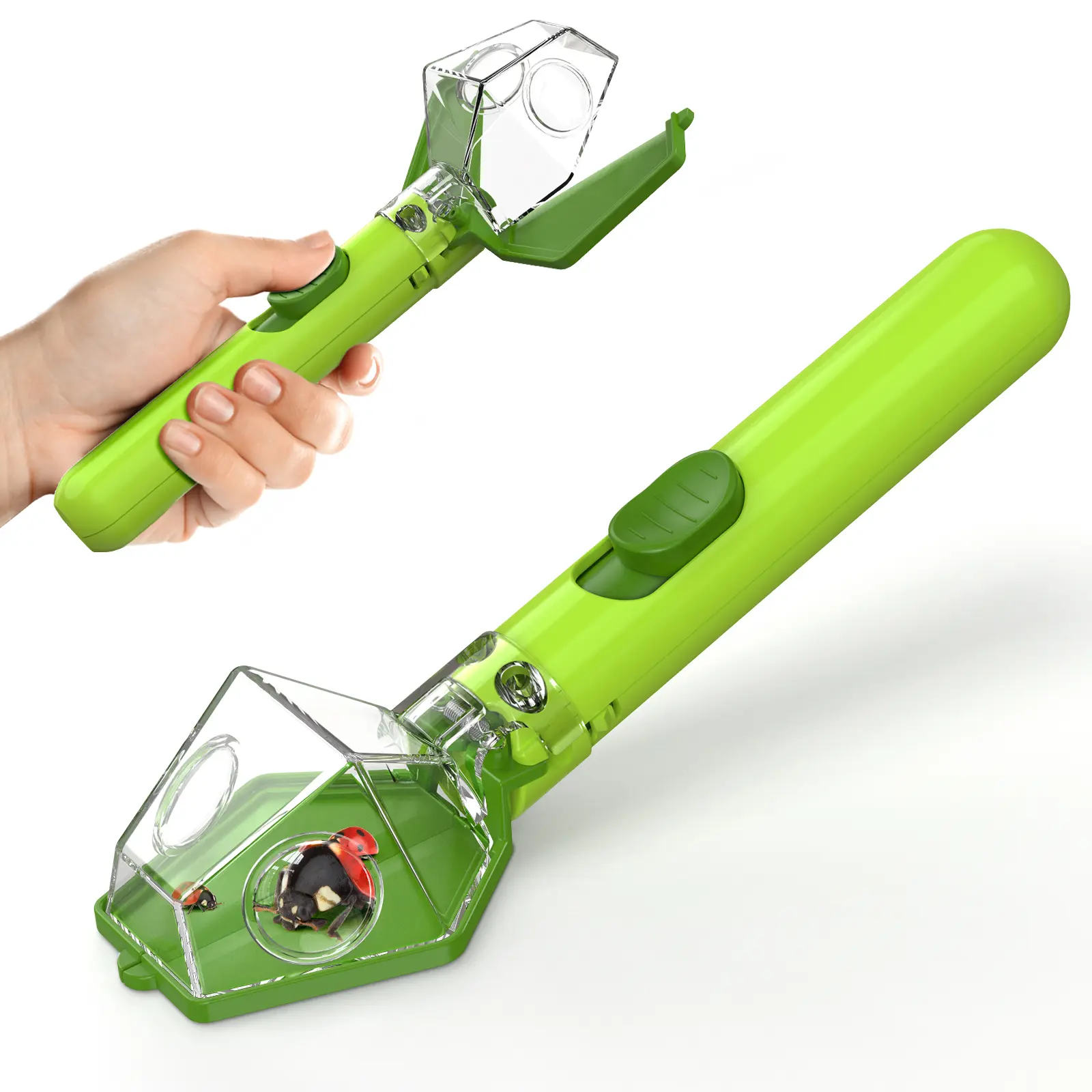 LEUOA  Bug Catcher for Kids with 6X Magnifier, Safe Insect Viewer Toy for Outdoor Exploration, Catch Observe Release STEM Nature Toy for Backyard, Camping, Beach