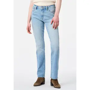 Mid Rise Straight Mary Women's Jeans, Light Blue Sanded - BL16092