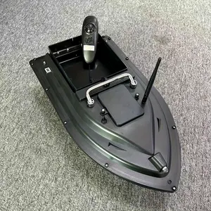 1pc Remote Control Fishing Bait Boat with Dual Motors, Night Lighting & Hook Release System - Durable Black Design for Carp Fishing in Pools & Lakes, Robust Machinery, Fishing Gear