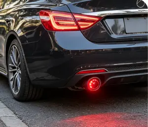 Easy Install Light Up Tail Pipe Tip, Red LED Ring Exhaust Decoration