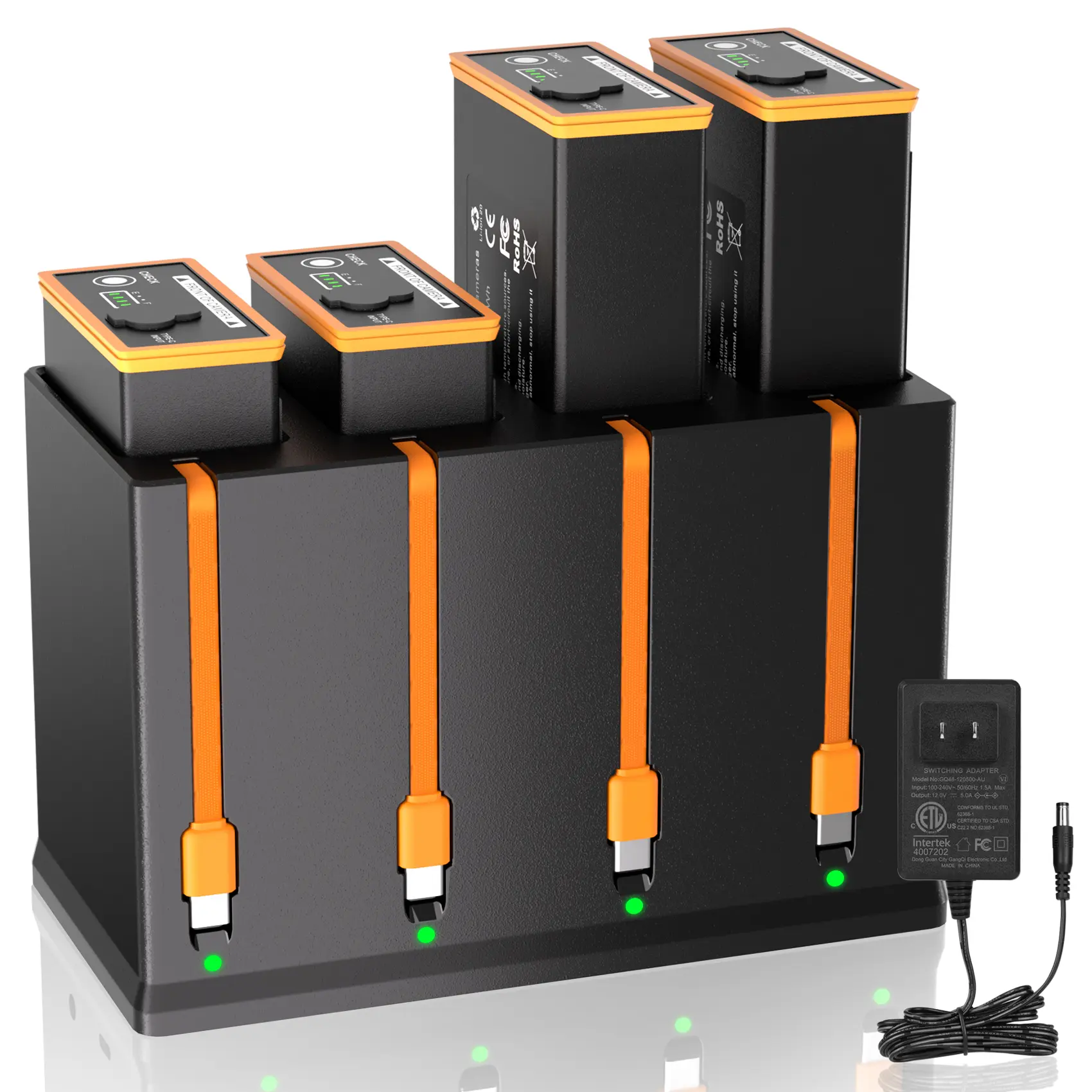 JYJZPB 10.8V Rechargeable Lithium Battery (6700mAh, 4-LED Status Light) for Moultrie Power Mag Hunting & Cellular Trail Cameras, Edge Series Compatible (Edge, Pro, 2, 2 Pro) with USB-C Fast & Solar Panel Charging, Lithium Batteries