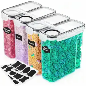 Cereal Containers Storage Set Large (4L,138.8 Oz), Airtight Food Storage Containers for Kitchen & Pantry Organization, Cereal Storage Container Set for Crunchiness